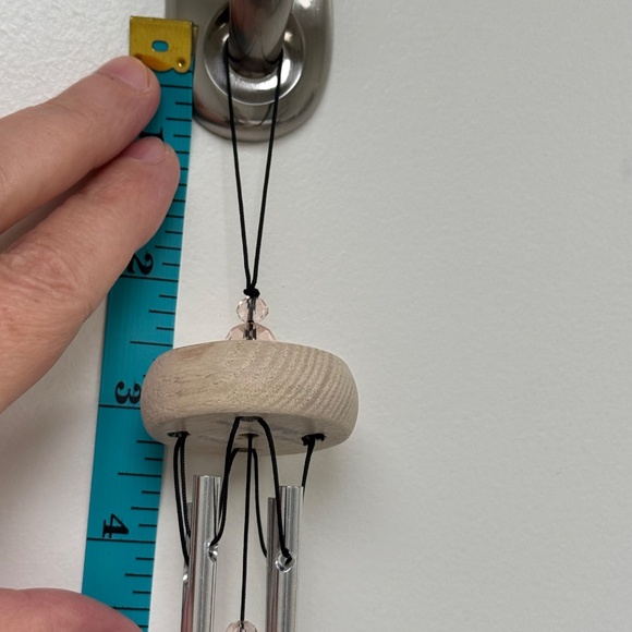 Woodstock Rose Quartz Heart Wind Chime NIB Crystal Love Soothing Indoor Outdoor - Picture 9 of 17